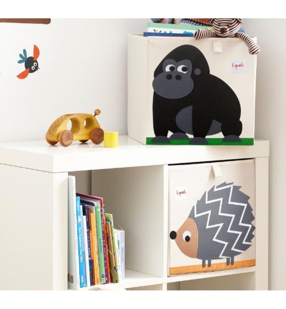Boîte de Rangement Gorille - Crème et Noir