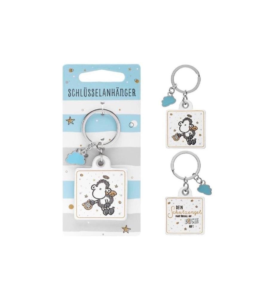 SHEEPWORLD - Porte-clés Ange gardien 8.5 x 4 cm, similicuir