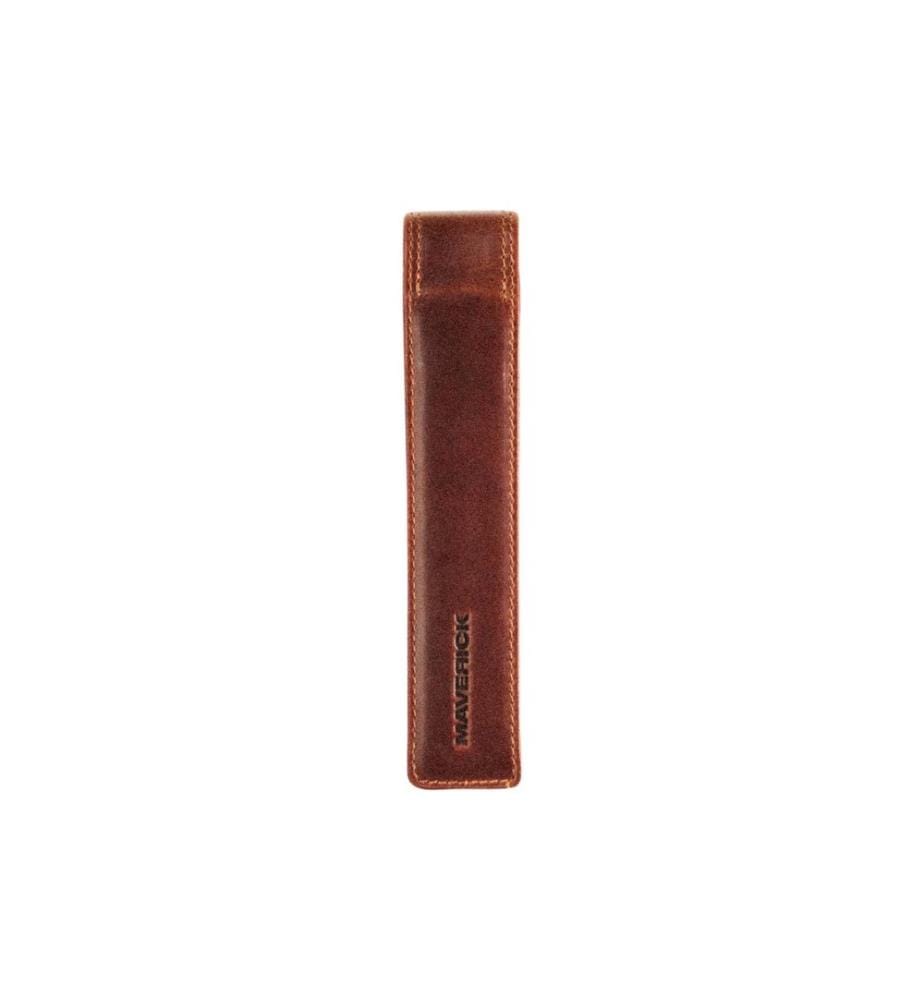 MAVERICK - Étui Original pour 1 instrument d'écriture, 2.5 x 15 cm, marron