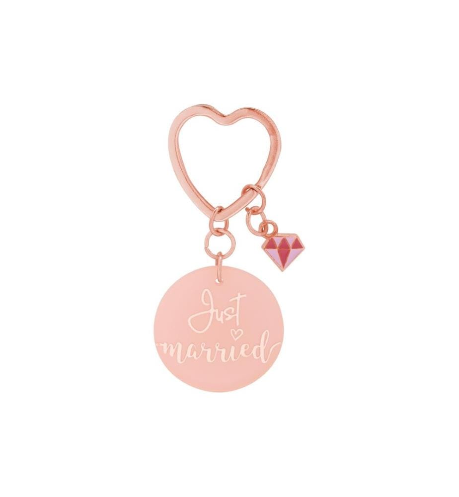 SHEEPWORLD - Schlüsselanhänger Just Married Pink/Blau, 2 Stück