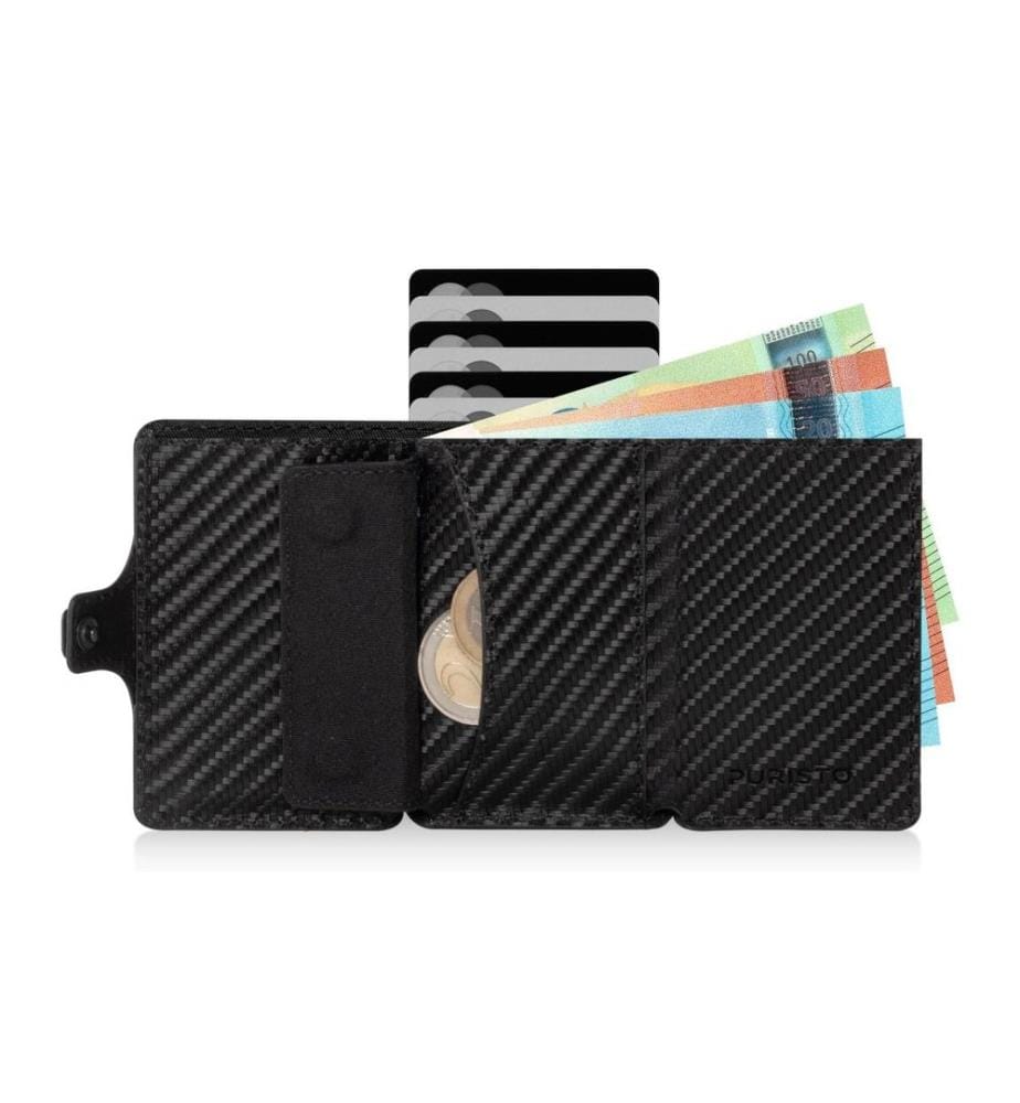 Puristo - Portemonnaie KLIK Magnet Slim XS, Carbon