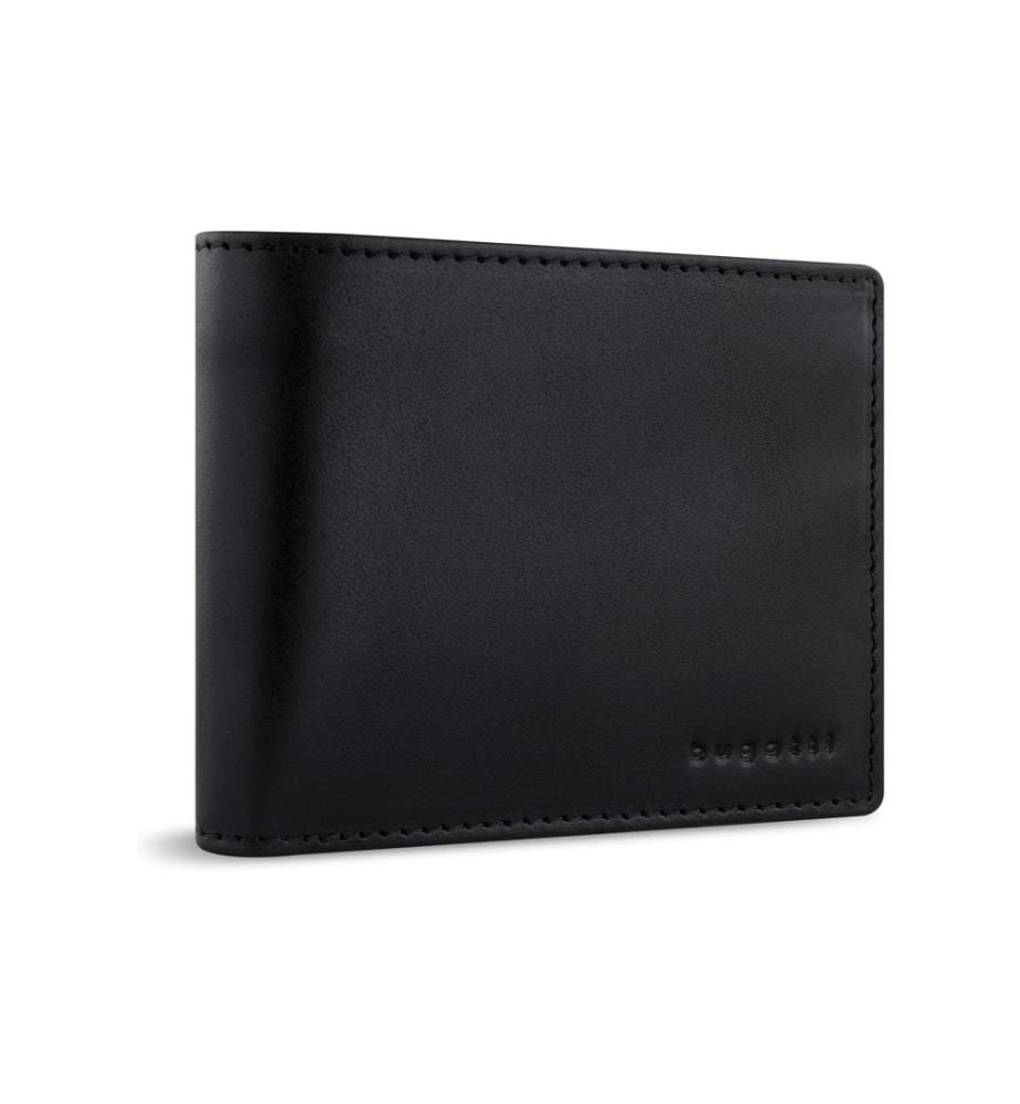 Bugatti - Portefeuille Remo avec rabat - Pochette à billets noire