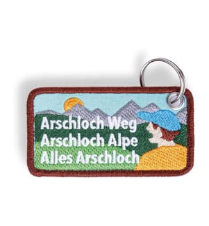 Swissmeme - Porte-clés Arschloch Alpe, 8.2 x 4.5 cm