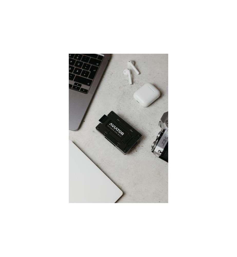 AVIATOR - Wallet SLIDE Carbon cash clip fusion black