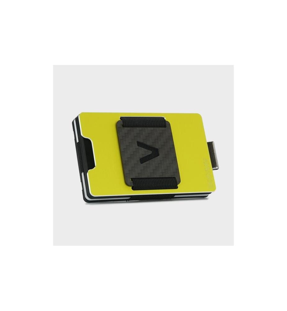 AVIATOR - Portefeuille SLIDE Carbon cash clip electric lime
