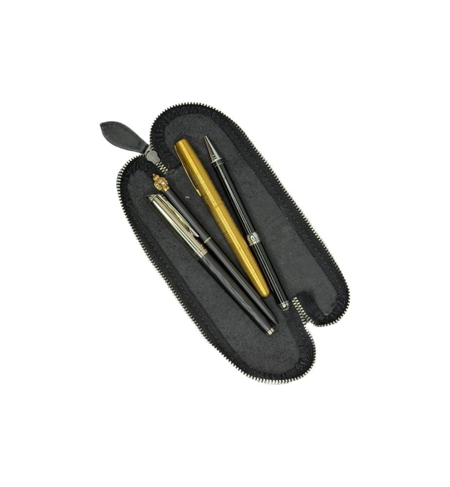 ALPENLEDER - Étui à crayons Drahdi, Cuir, noir