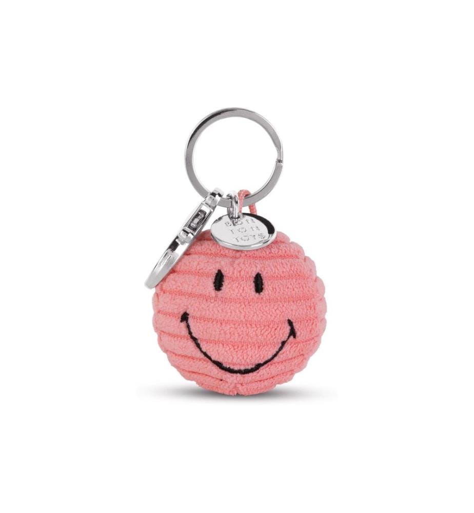 Bon Ton Toys - Schlüsselanhänger Smiley ECO Kordsamt Pink 4.5 cm