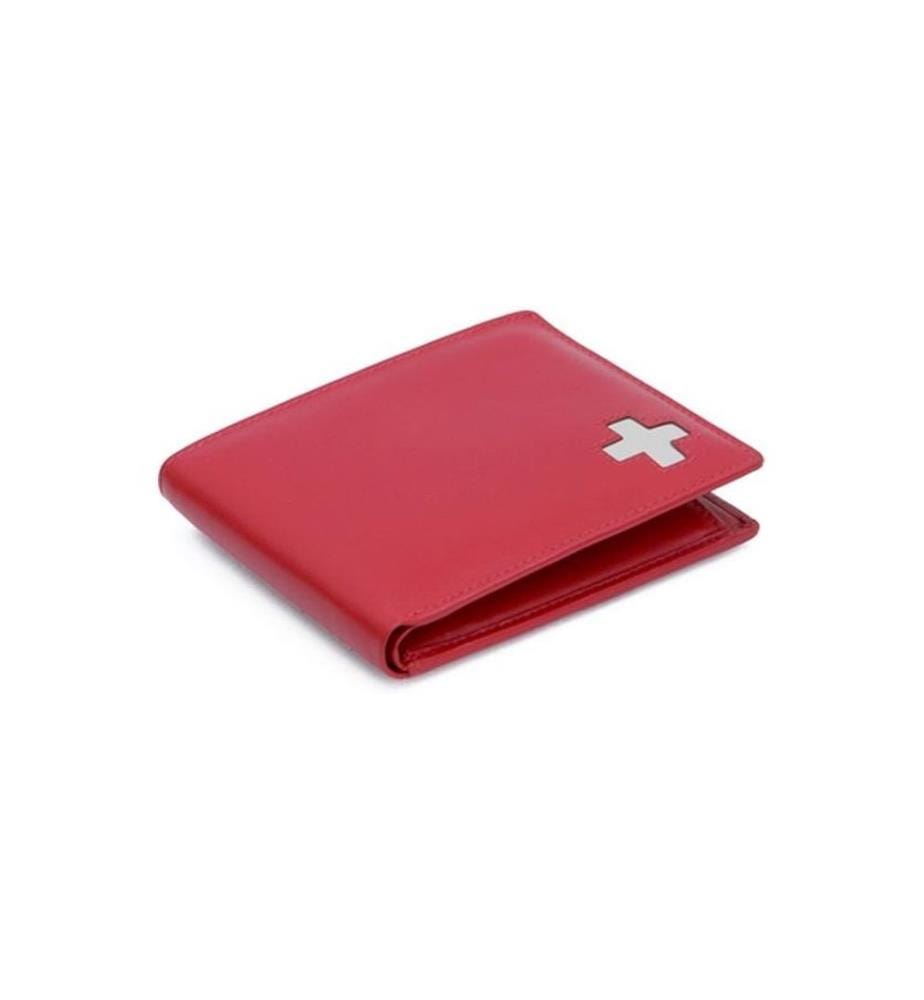 creanorm - Portefeuille Cuir véritable, rouge