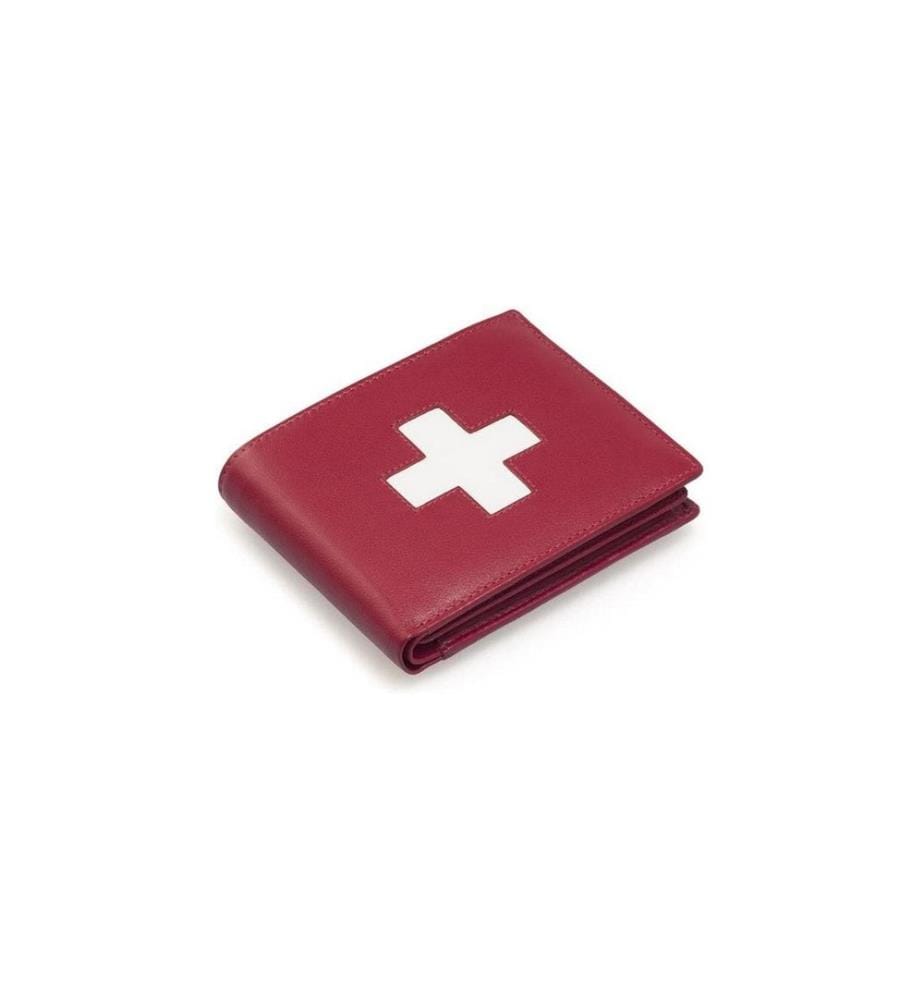 creanorm - Portefeuille Cuir véritable, rouge