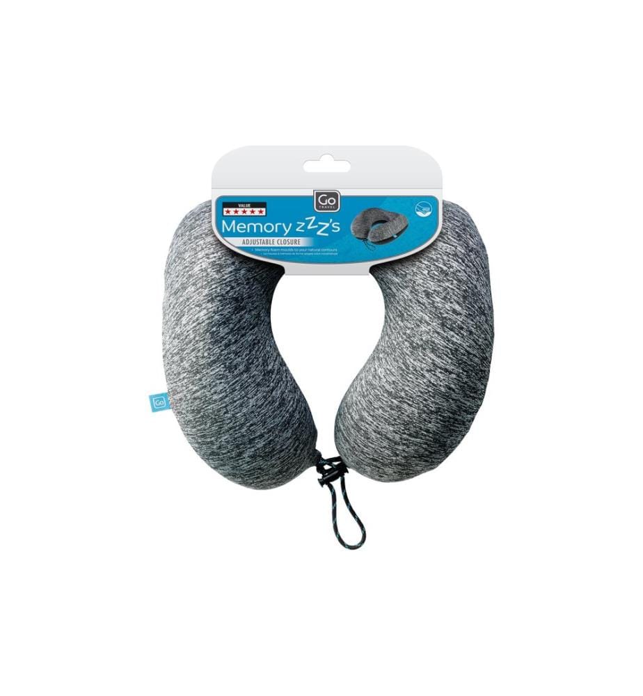 GOTravel Coussin de voyage Memory ZZZs Gris/Bleu