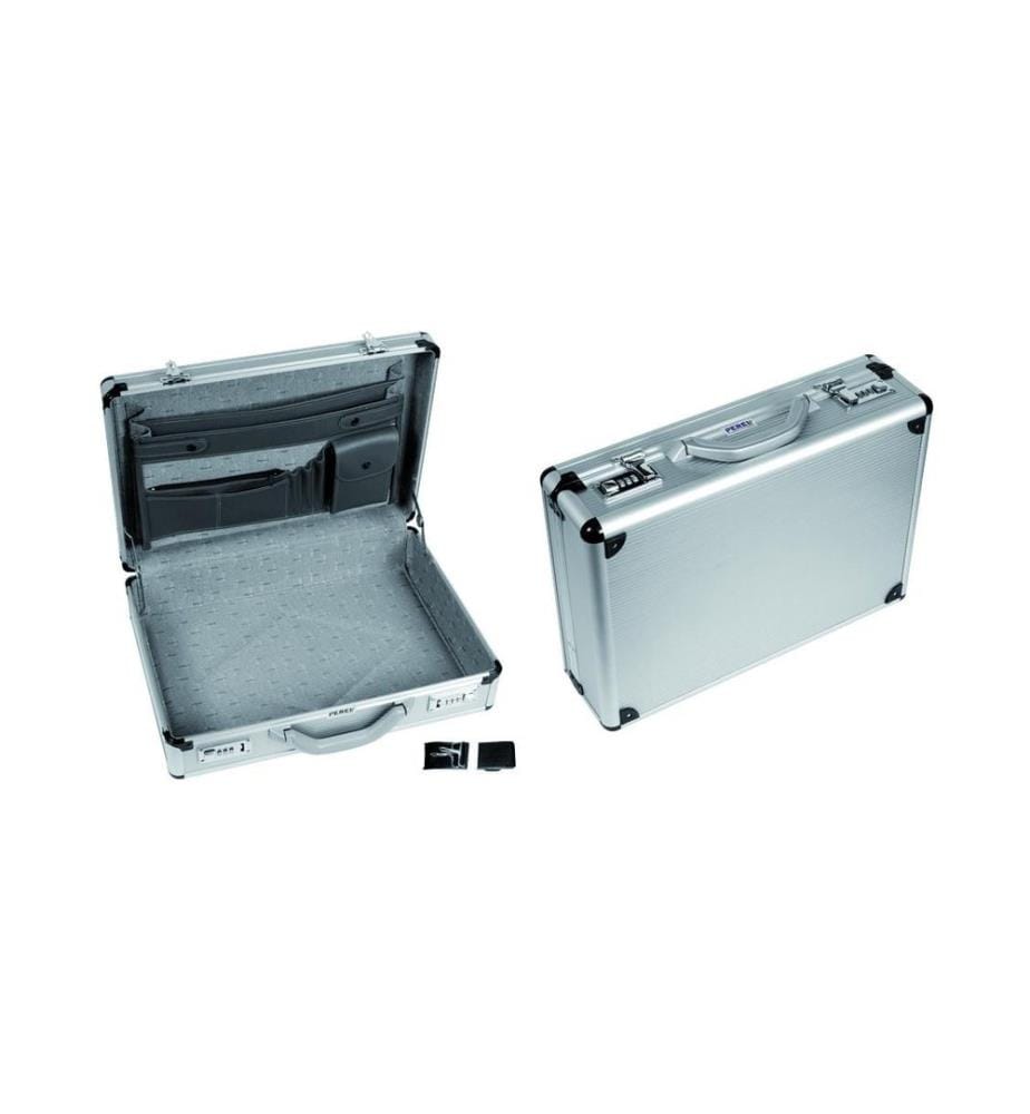 Perel Mallette diplomate en aluminium avec serrure à combinaison