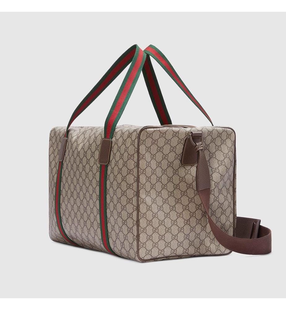 Sacoche moyenne avec toile - Beige