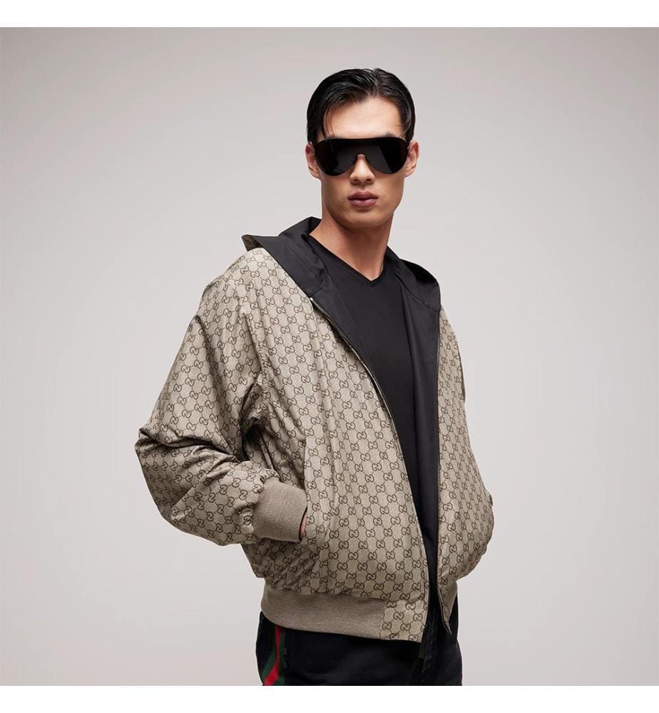 Veste réversible en toile de coton - Noir