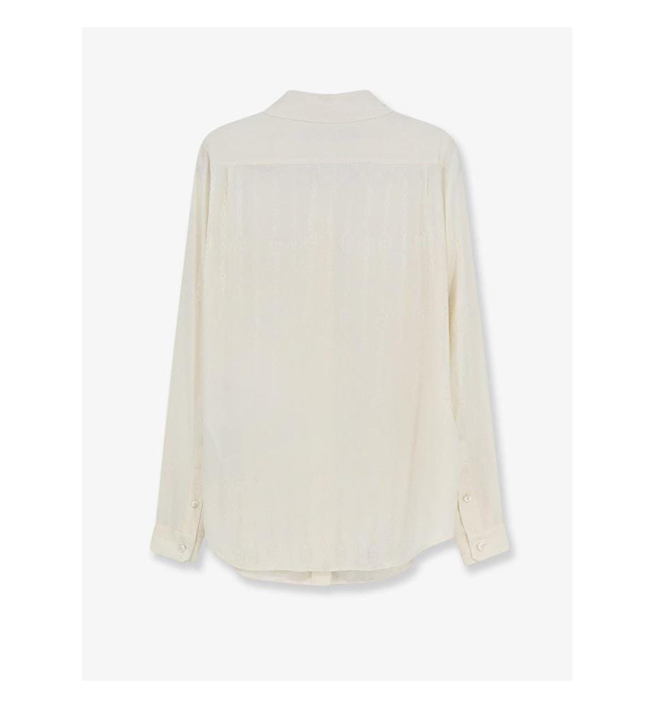 Chemise en soie imprimée - Blanc