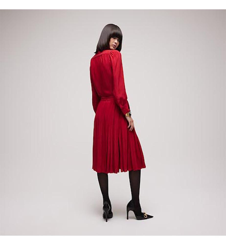 Chemise en soie jacquard chaîne Interlocking G - Rouge