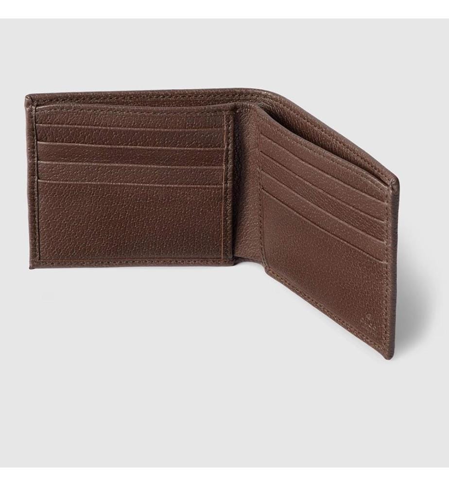 Faltbares Ophidia-Portemonnaie – Beige und Dunkelbraun