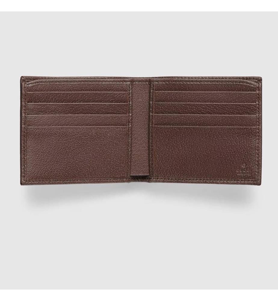 Faltbares Ophidia-Portemonnaie – Beige und Dunkelbraun