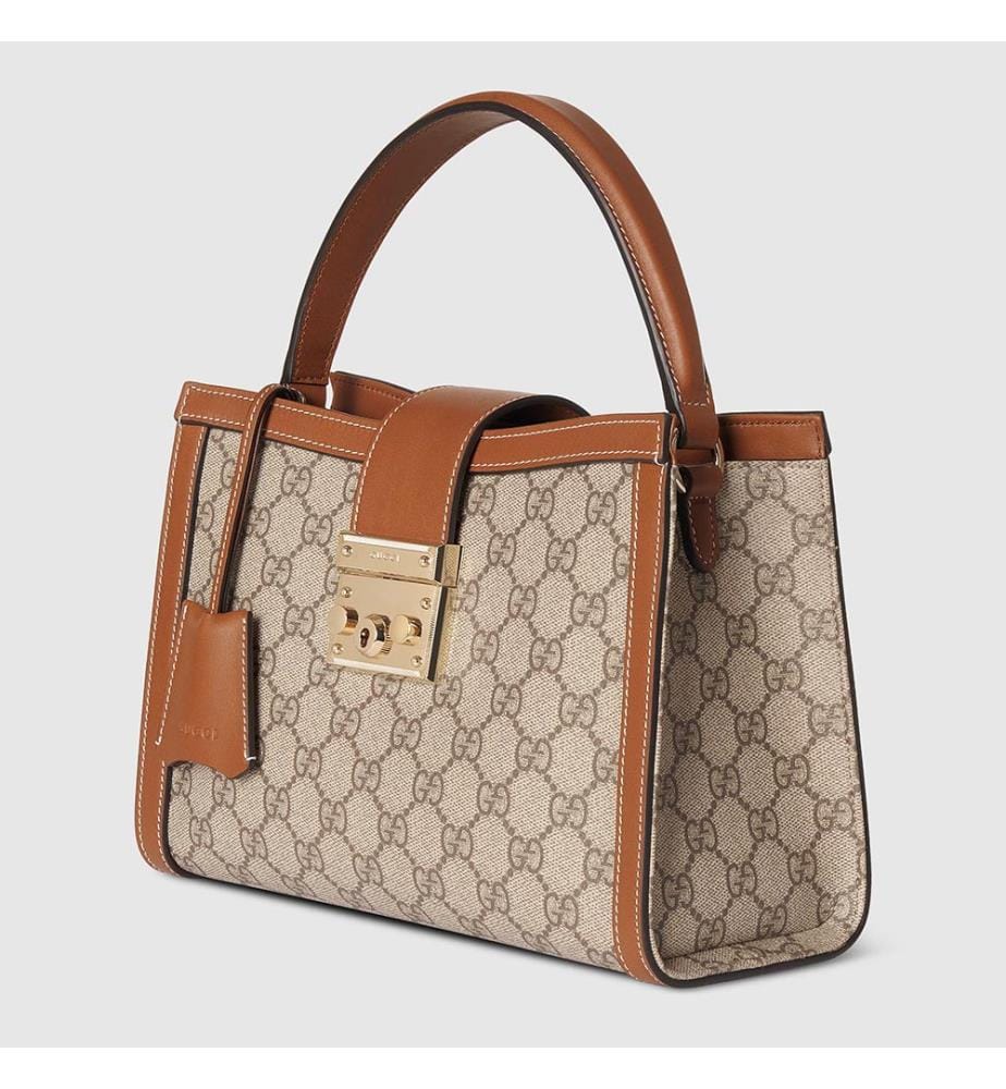 Sac à main Padlock - Beige et marron foncé