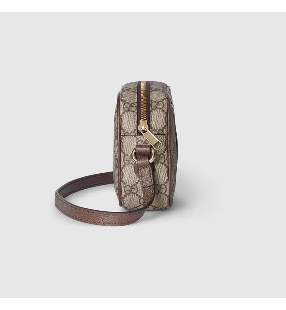 Ophidia-Kameratasche – Beige und Dunkelbraun