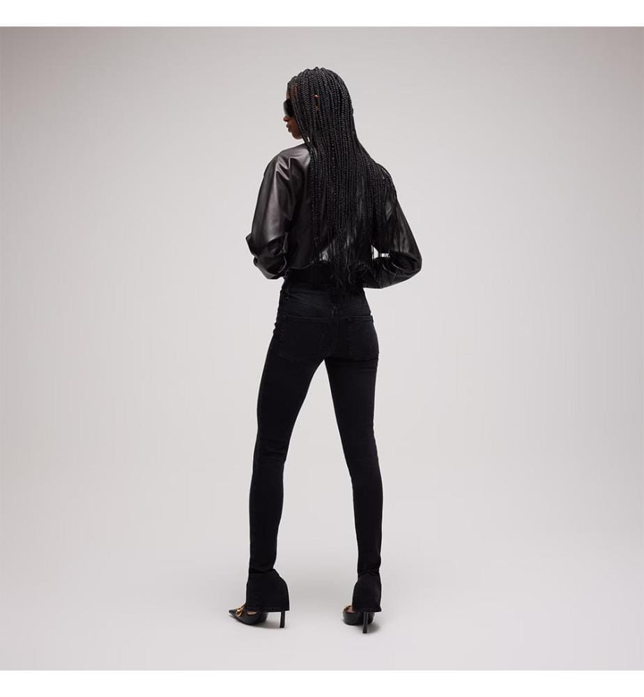 Jean skinny en denim délavé - Noir