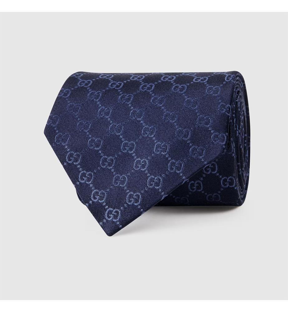 Cravate en soie  - Bleu marine