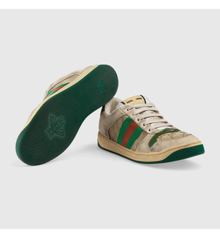 Screener-Sneaker für Herren – Beige, Grün und Orange