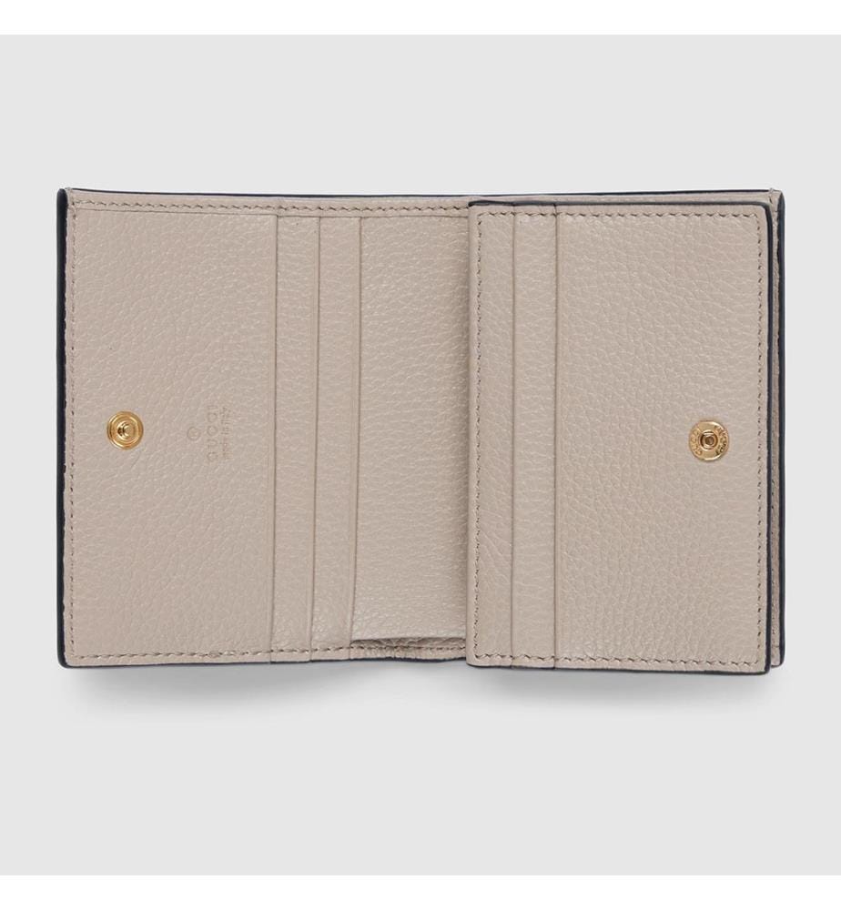 Kleine Marmont-Geldbörse in zwei Farben – Beige und Weiss