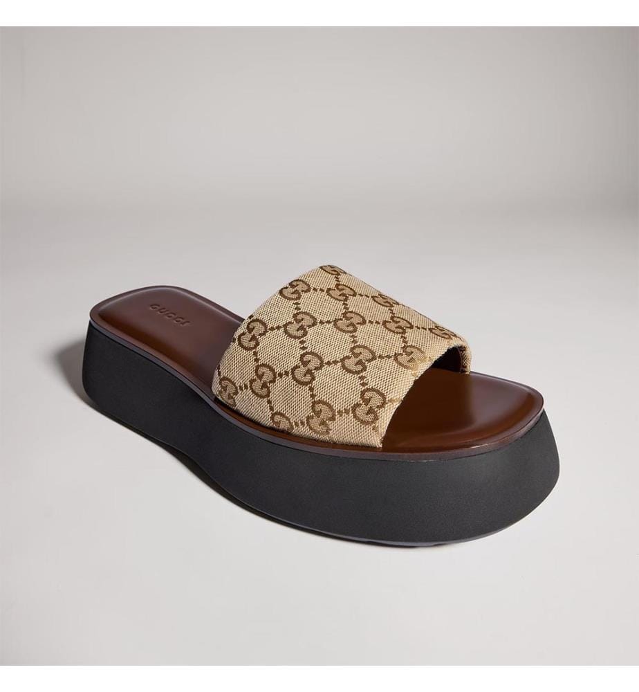 Sandales plateforme femme - Beige