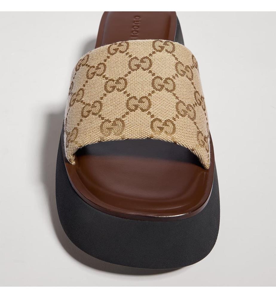 Sandales plateforme femme - Beige