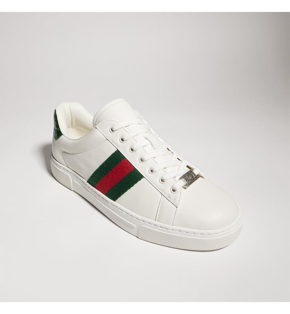 Ace-Sneaker für Damen mit Web-Streifen – Weiss