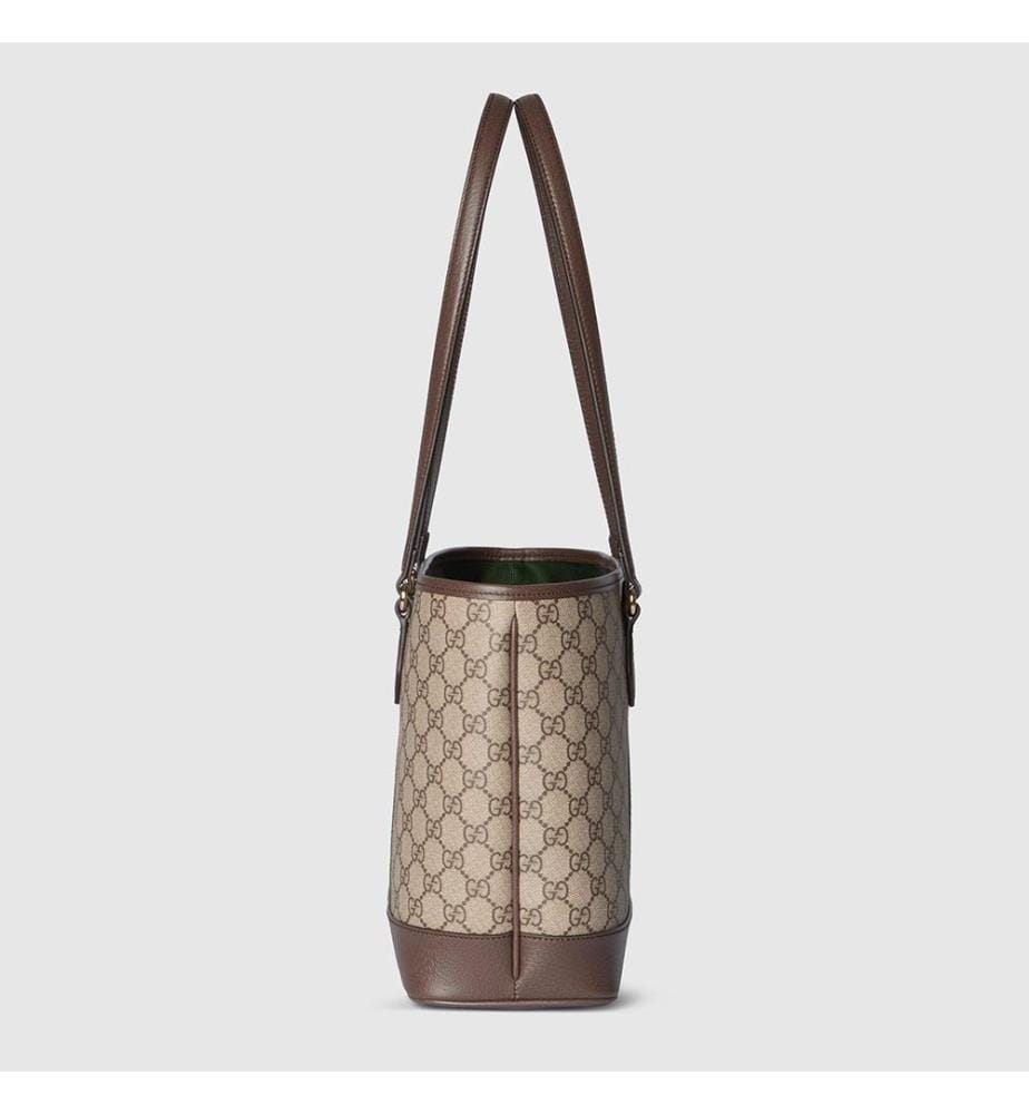 Sac cabas Ophidia - Beige et marron foncé