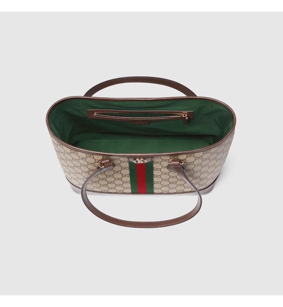 Sac cabas Ophidia - Beige et marron foncé