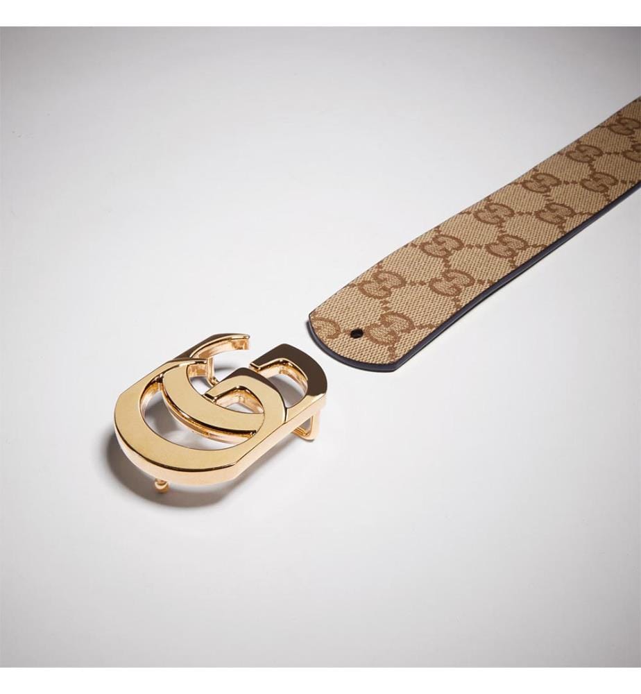 Wendegürtel „Marmont“ – Beige und Dunkelbraun