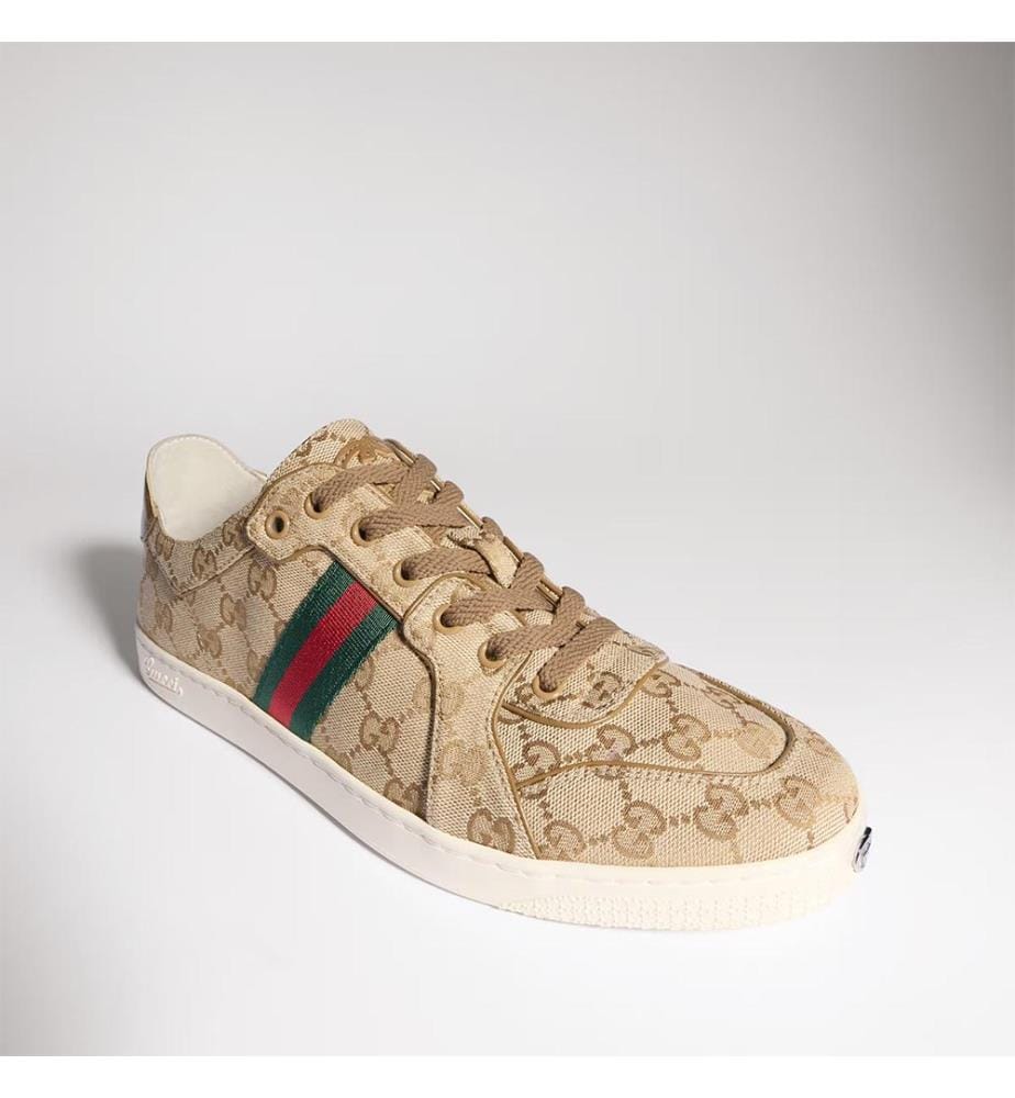 Stretch-Sneaker für Herren – Beige und Dunkelbraun