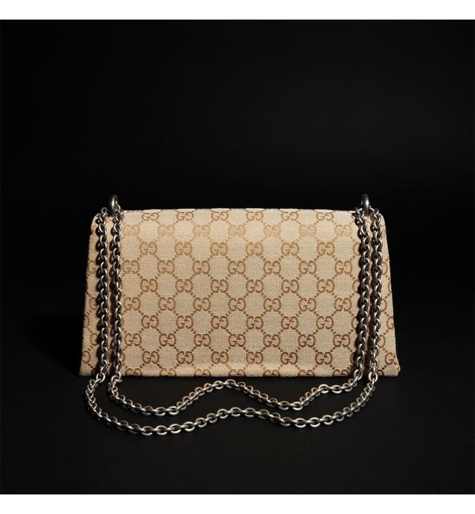 Dionysus-Umhängetasche – Beige und Dunkelbraun
