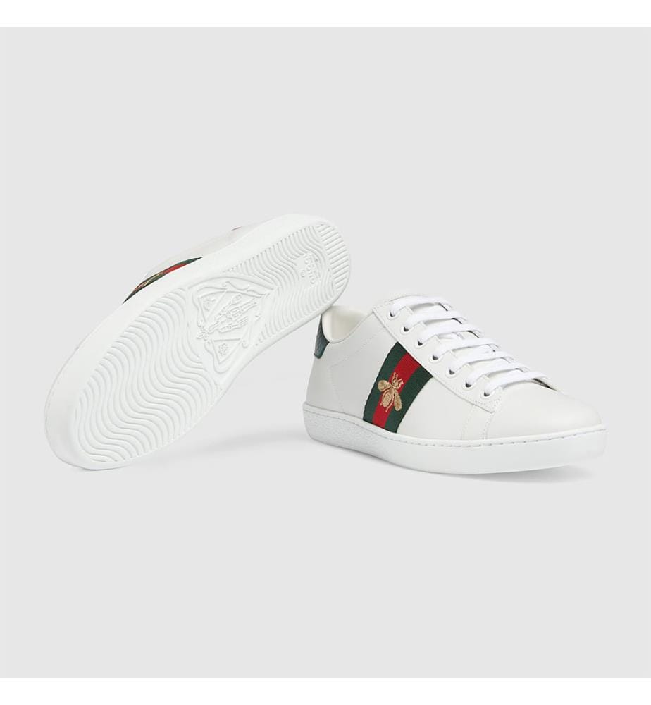 Ace-Sneaker für Damen mit Biene – Weiss