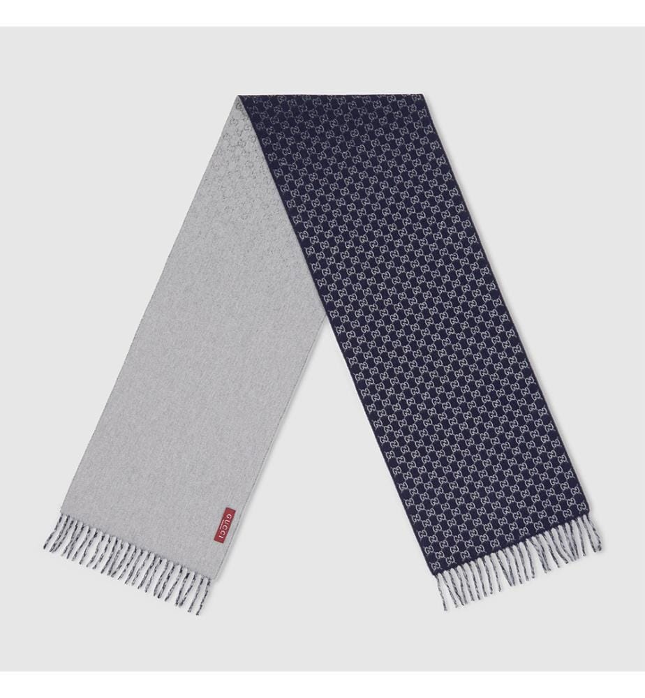 Écharpe en laine et cachemire GG - Gris