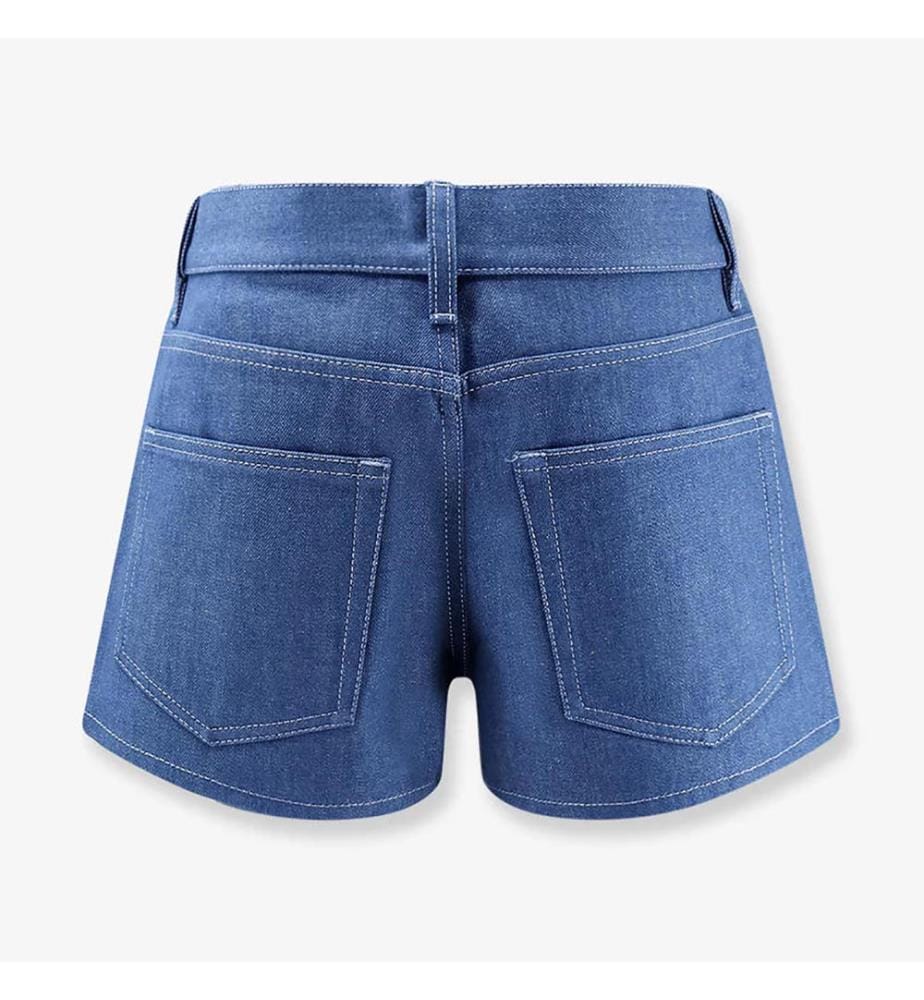 Short en coton avec mors - Baby Blue