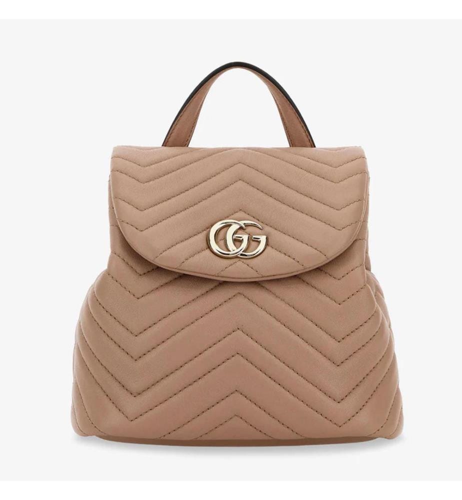 Sac à dos en cuir Marmont Mini - Beige