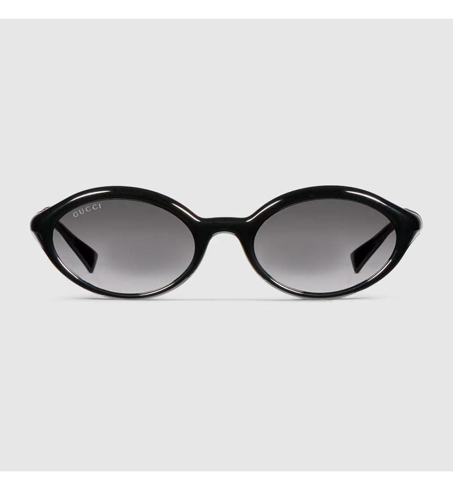 Lunettes de soleil à monture ovale - Noir