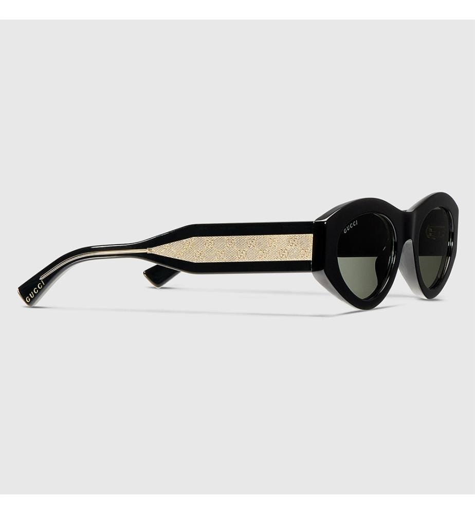 Lunettes de soleil à monture ovale - Black Grey
