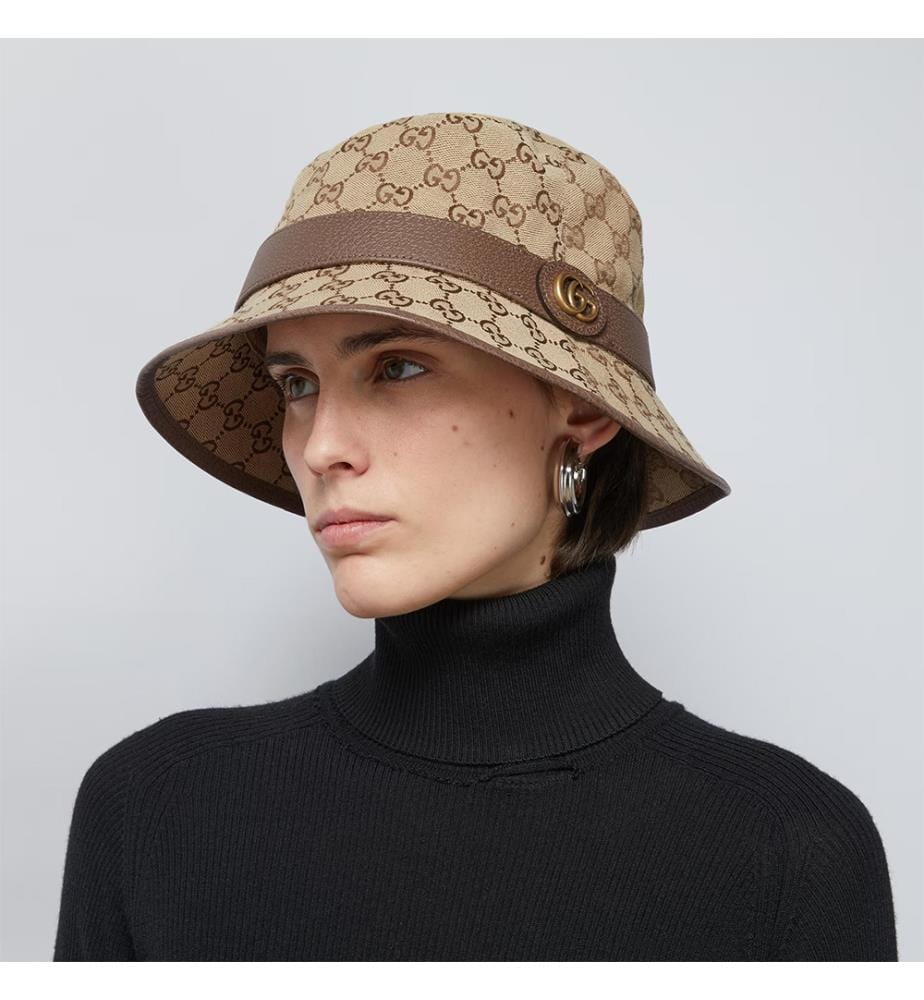 Bucket-Hut aus Canvas - Cacao Beige