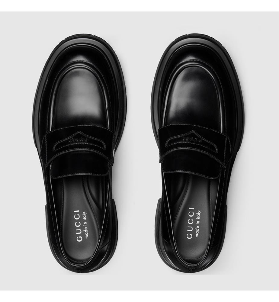 Mokassins mit tonalem Logo - Schwarz
