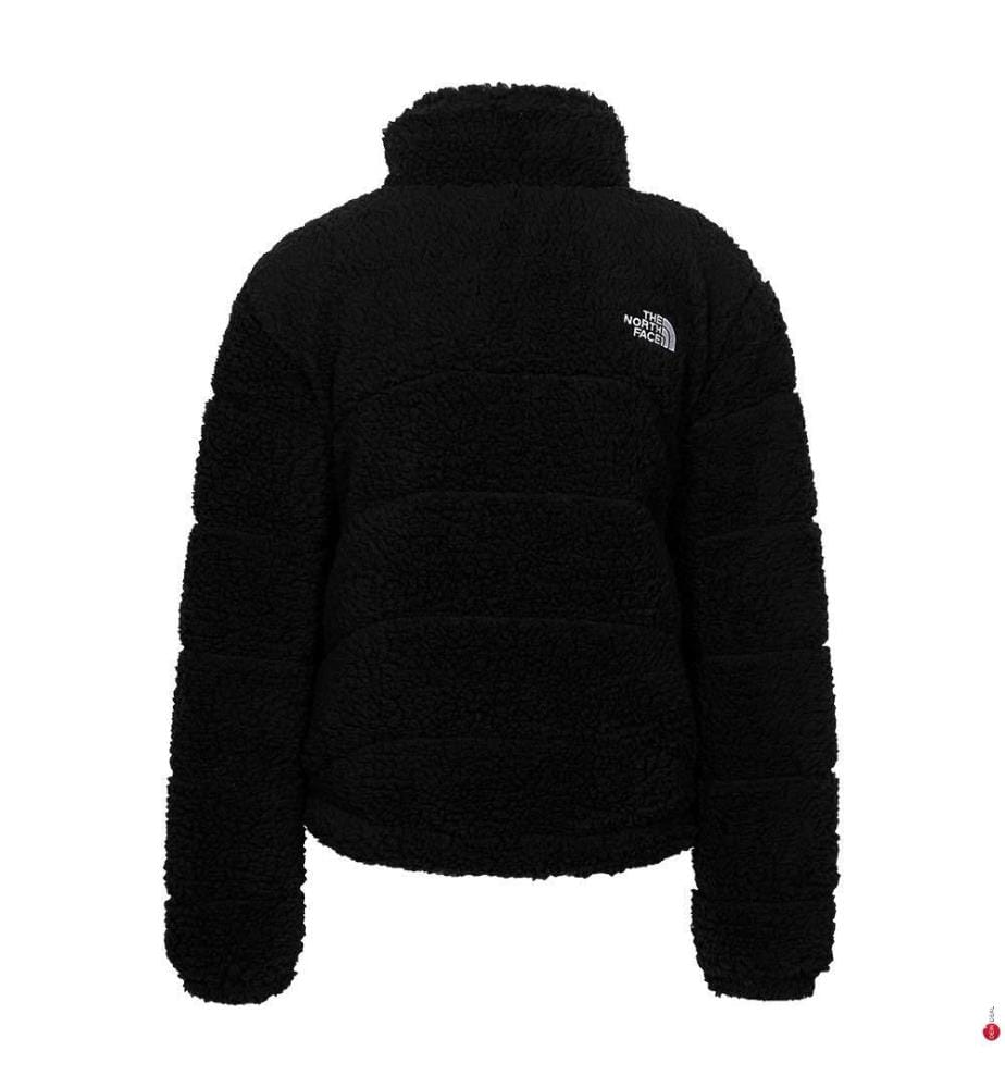 High Pile Fleece Daunenjacke - Schwarz