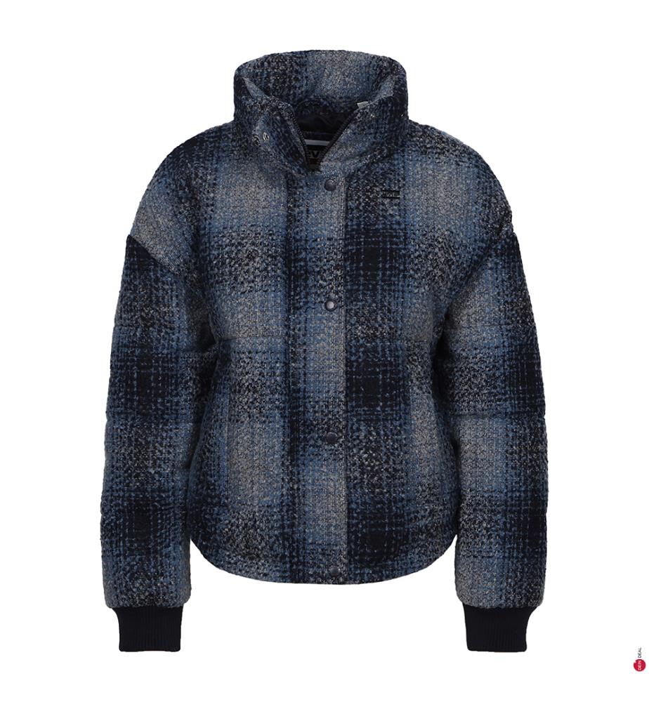 Winterjacke - Marine und Blau und Beige