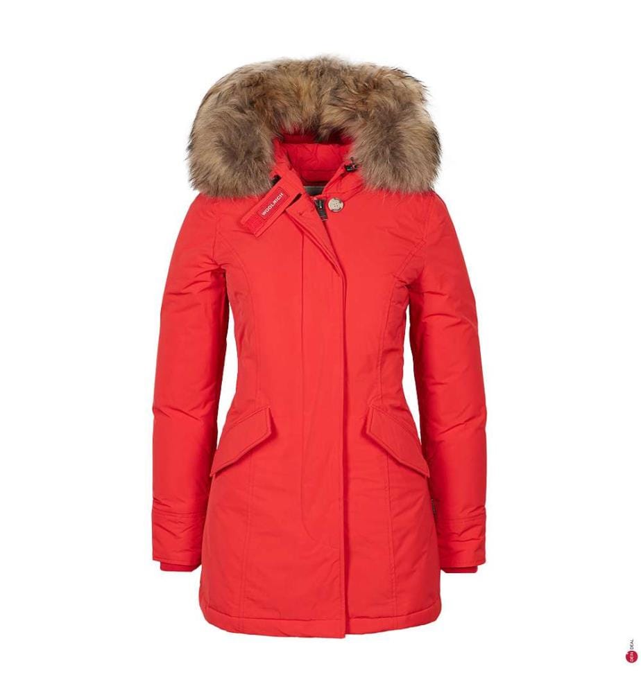 Luxury Arctic DF Parka mit abnehmbarem Fell - Rot