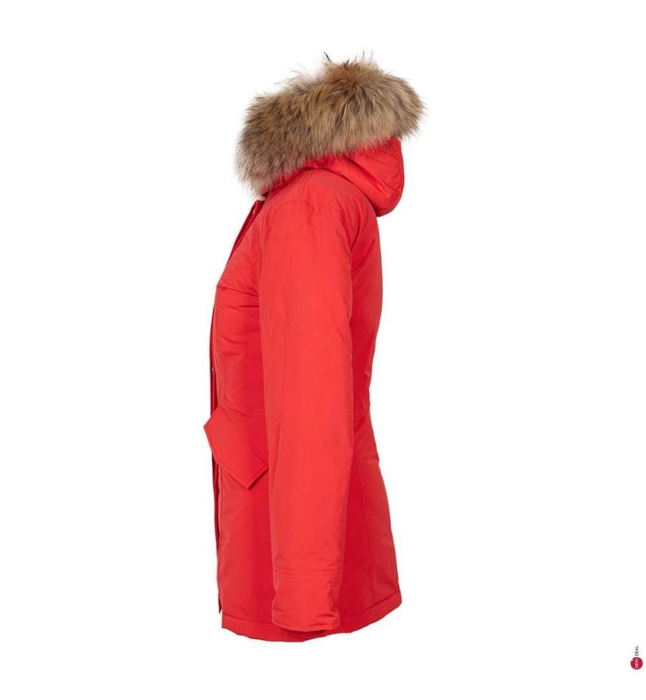 Luxury Arctic DF Parka mit abnehmbarem Fell - Rot