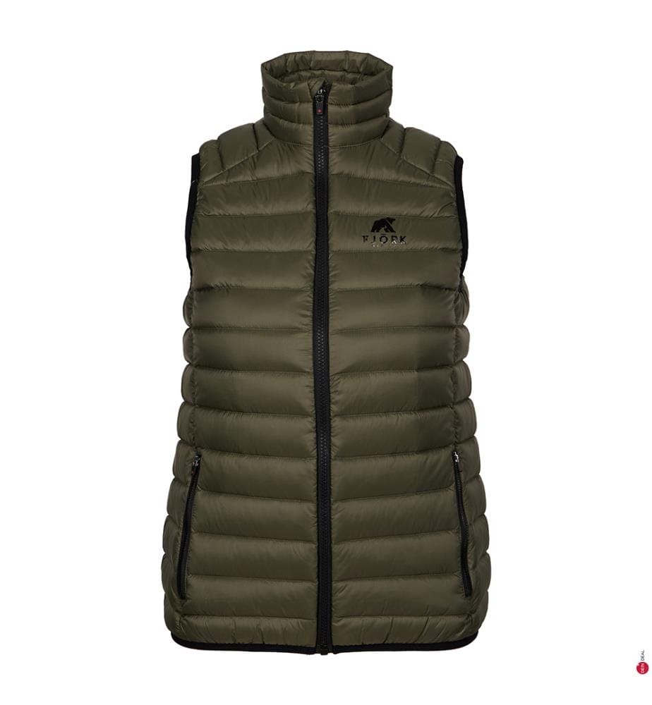 Ärmellose Daunenjacke Merino Nordend - Grün