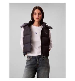 Ärmellose Daunenjacke - Schwarz