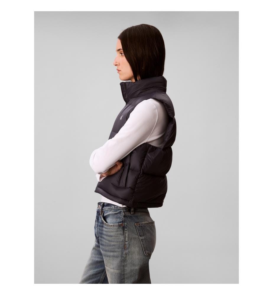 Ärmellose Daunenjacke - Schwarz